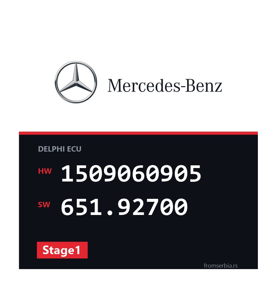 Mercedes-Benz GLK220 1509060905 651.92700 Stage1 tuning file
