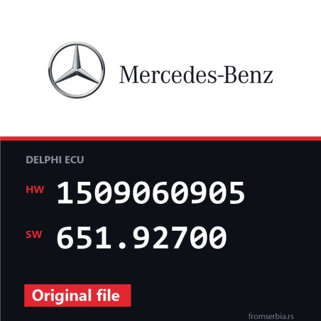 Mercedes-Benz GLK220 1509060905 651.92700 original ECU file