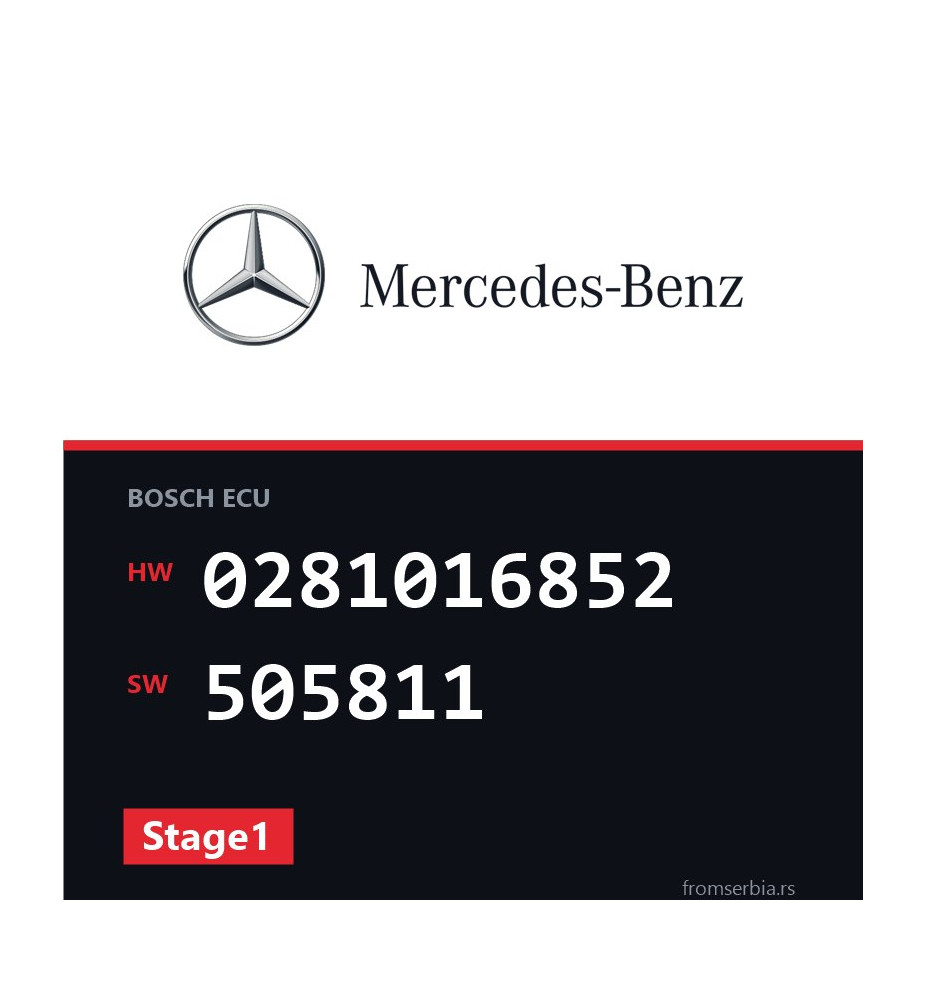 Mercedes-Benz Sprinter 0281016852 505811 Stage1 tuning file