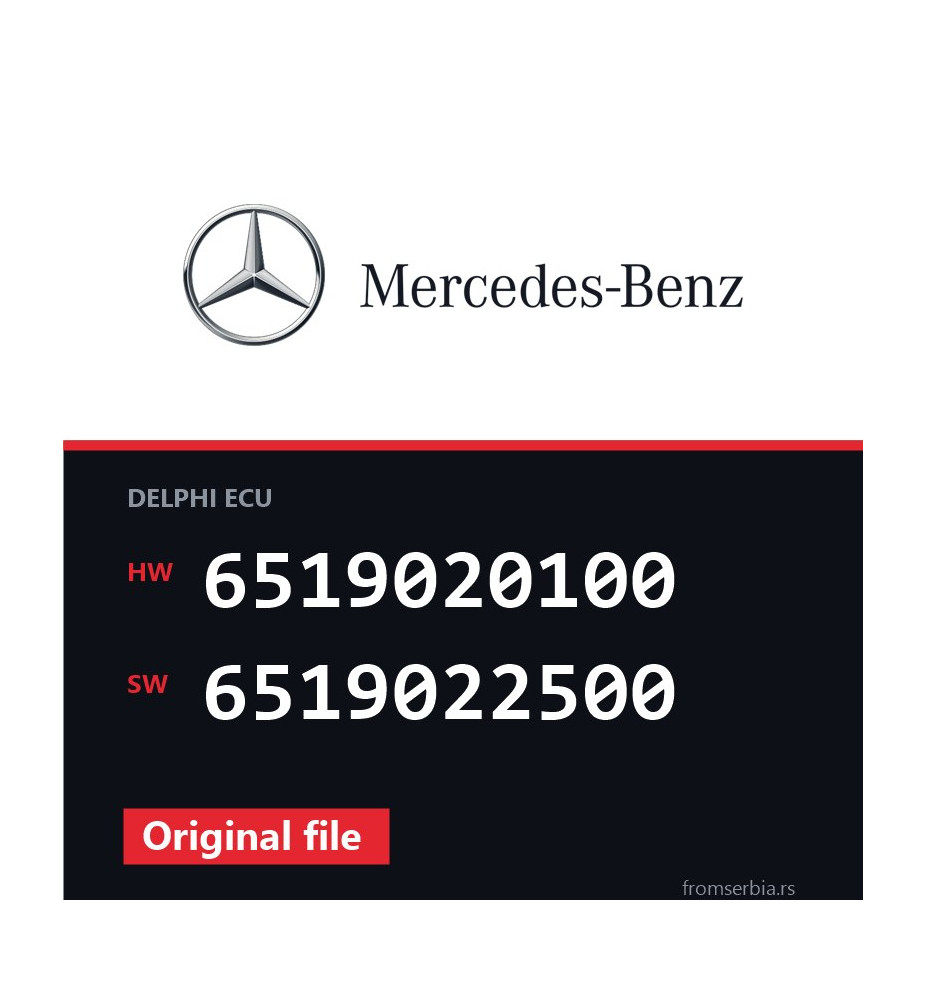 Mercedes-Benz Viano 6519020100 6519022500 original ECU file