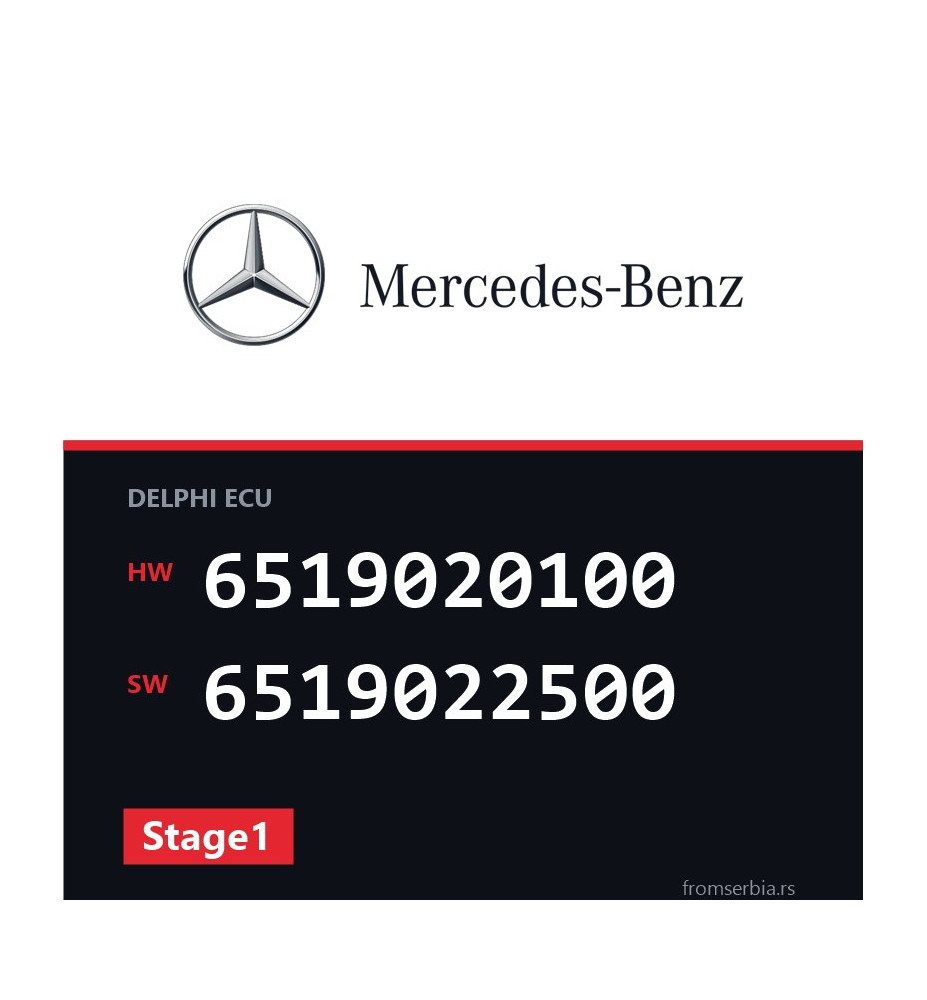 Mercedes-Benz Viano 6519020100 6519022500 Stage1 tuning file