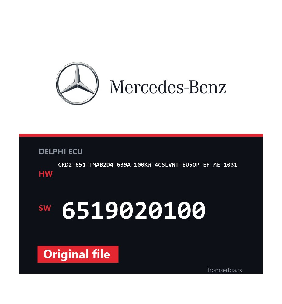 Mercedes-Benz CRD2-651-TMAB2D4-639A-100KW-4CSLVNT-EU5OP-EF-ME-1031 651