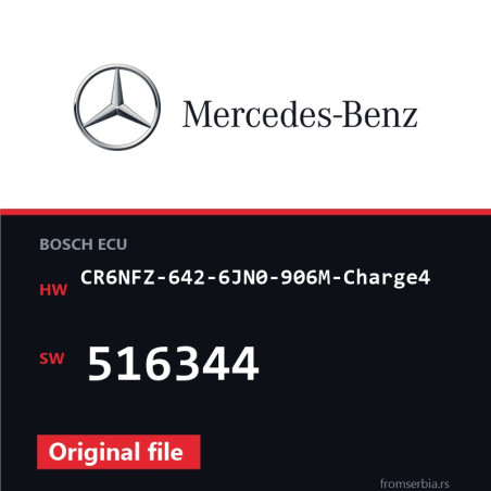 Mercedes-Benz CR6NFZ-642-6JN0-906M-Charge4 516344 original ECU file