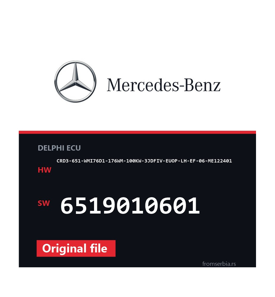 Mercedes-Benz CRD3-651-WMI76D1-176WM-100KW-3JDFIV-EUOP-LH-EF-06-ME1224