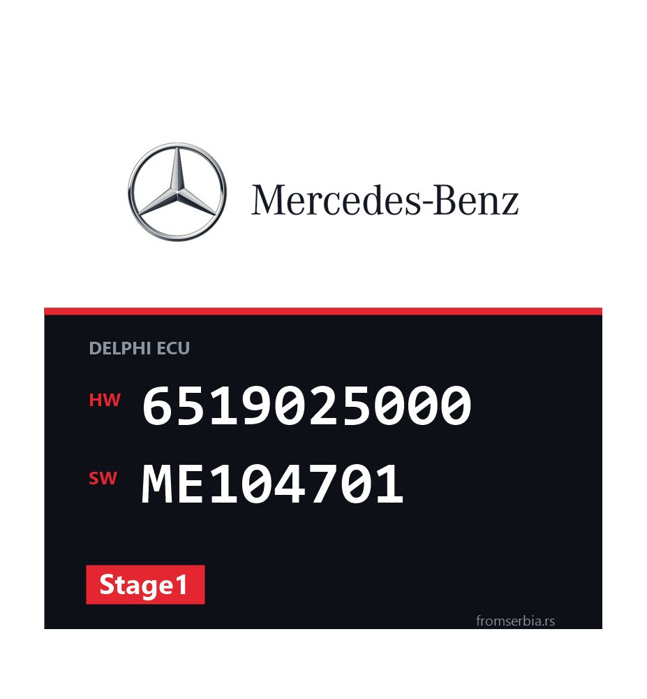 Mercedes-Benz C 220 6519025000 ME104701 Stage1 tuning file