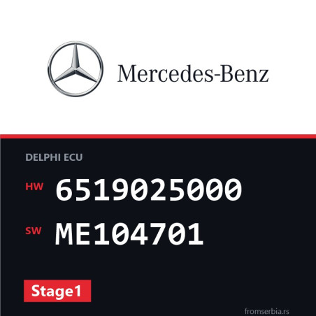 Mercedes-Benz C 220 6519025000 ME104701 Stage1 tuning file