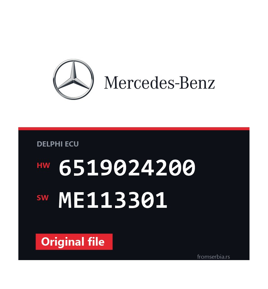 Mercedes-Benz C 220 6519024200 ME113301 original ECU file