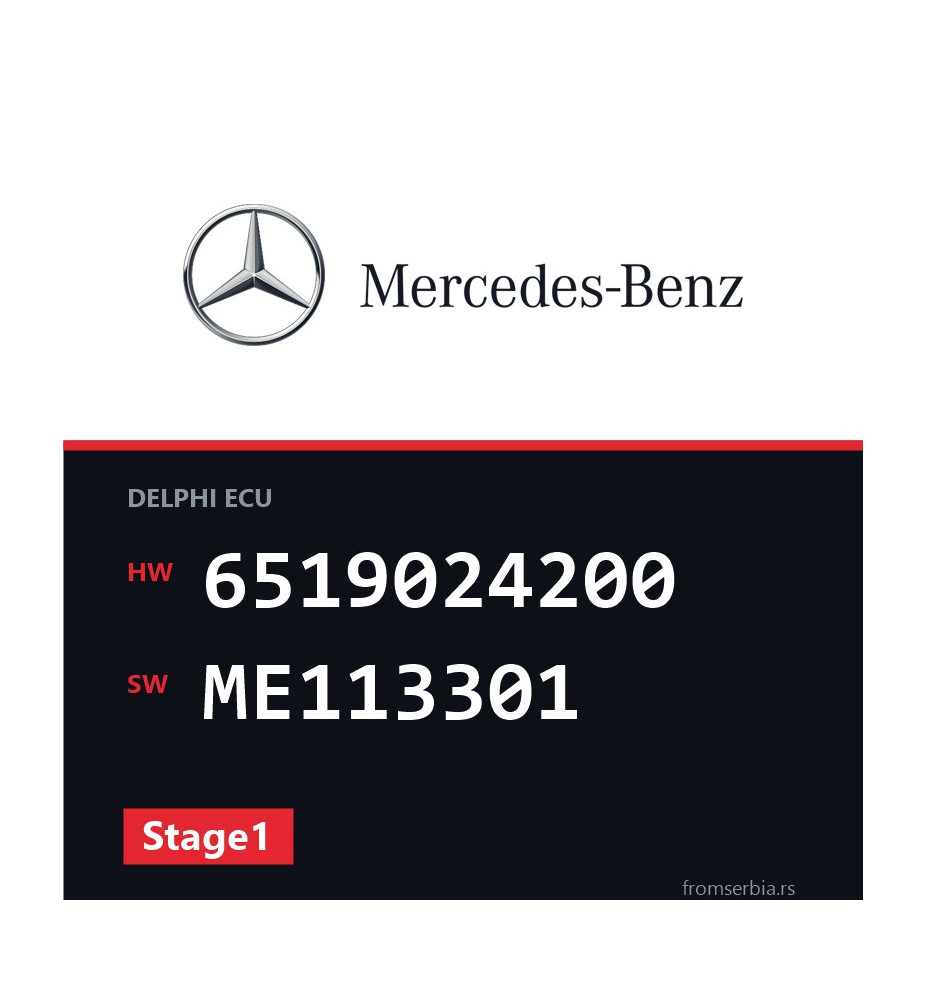 Mercedes-Benz C 220 6519024200 ME113301 Stage1 tuning file