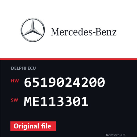 Mercedes-Benz C 220 6519024200 ME113301 original ECU file
