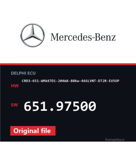 Mercedes-Benz CRD3-651-WMA47D1-204WA-88kw-4ASLVNT-DT2R-EU5OP 651.97500