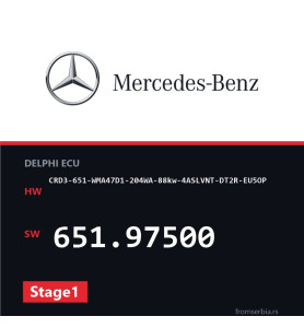 Mercedes-Benz CRD3-651-WMA47D1-204WA-88kw-4ASLVNT-DT2R-EU5OP 651.97500