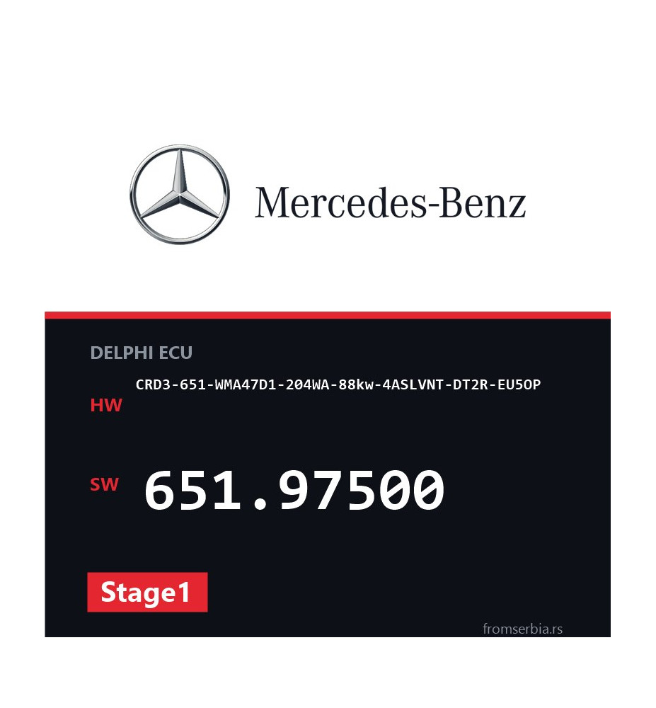 Mercedes-Benz CRD3-651-WMA47D1-204WA-88kw-4ASLVNT-DT2R-EU5OP 651.97500