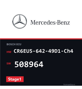Mercedes-Benz E COUPE CR6EU5-642-49D1-Ch4 508964 Stage1 tuning file