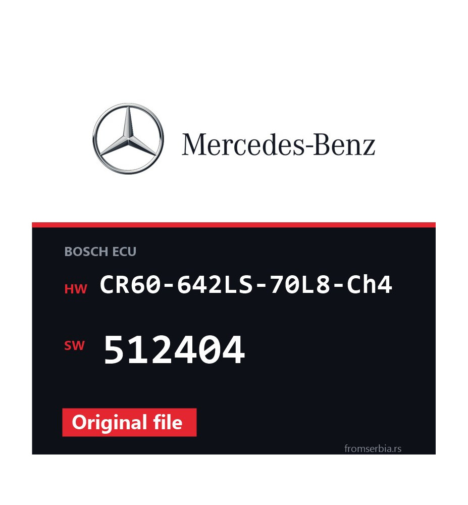 Mercedes-Benz E 350 CR60-642LS-70L8-Ch4 512404 original ECU file
