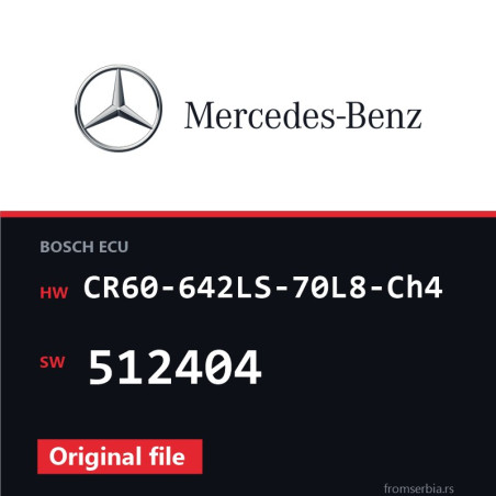 Mercedes-Benz E 350 CR60-642LS-70L8-Ch4 512404 original ECU file