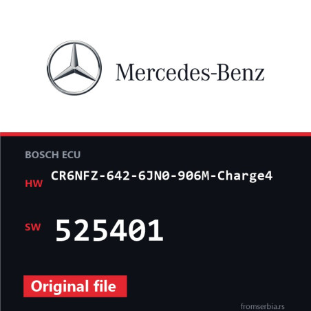 Mercedes-Benz CR6NFZ-642-6JN0-906M-Charge4 525401 original ECU file