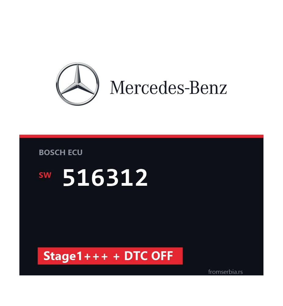 Mercedes-Benz Ml 516312 Stage1+++ + DTC OFF tuning file