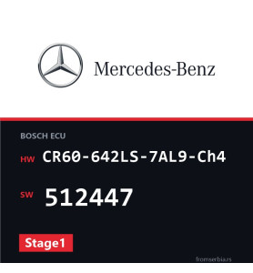 Mercedes-Benz R 350CDI CR60-642LS-7AL9-Ch4 512447 Stage1 tuning file