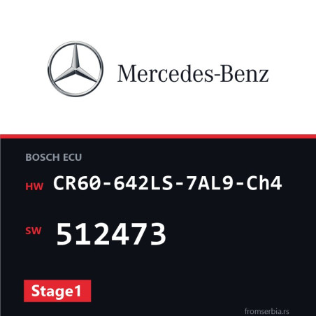 Mercedes-Benz CLS350 CR60-642LS-7AL9-Ch4 512473 Stage1 tuning file