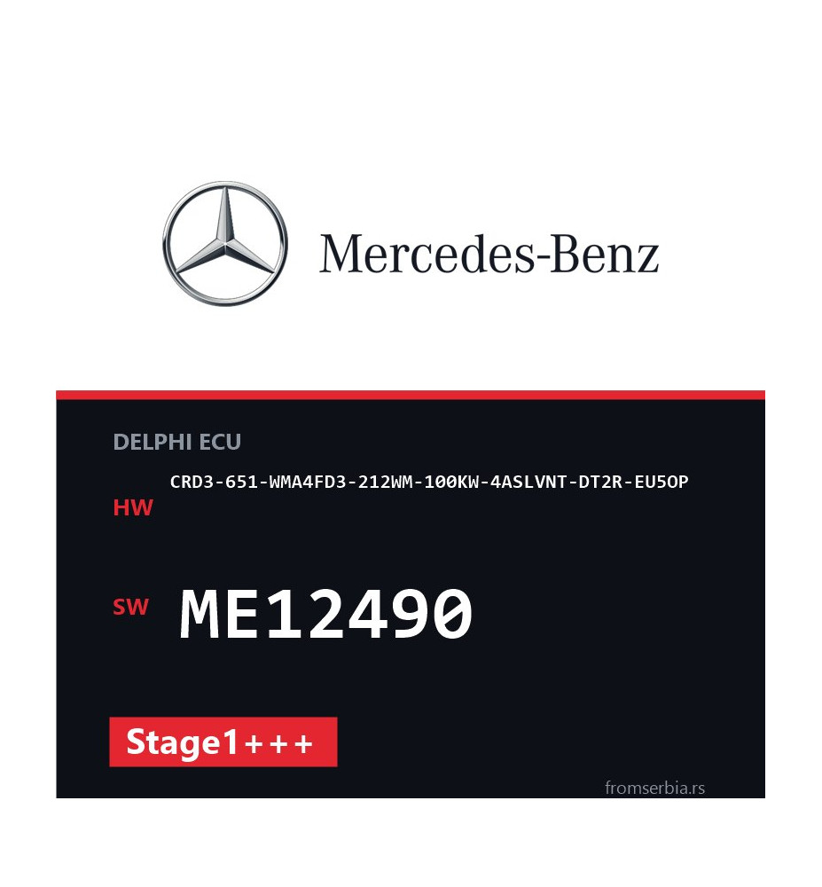 Mercedes-Benz CRD3-651-WMA4FD3-212WM-100KW-4ASLVNT-DT2R-EU5OP ME12490