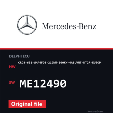 Mercedes-Benz CRD3-651-WMA4FD3-212WM-100KW-4ASLVNT-DT2R-EU5OP ME12490