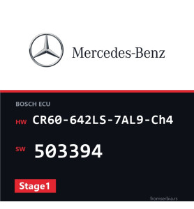 Mercedes-Benz ML350 CR60-642LS-7AL9-Ch4 503394 Stage1 tuning file
