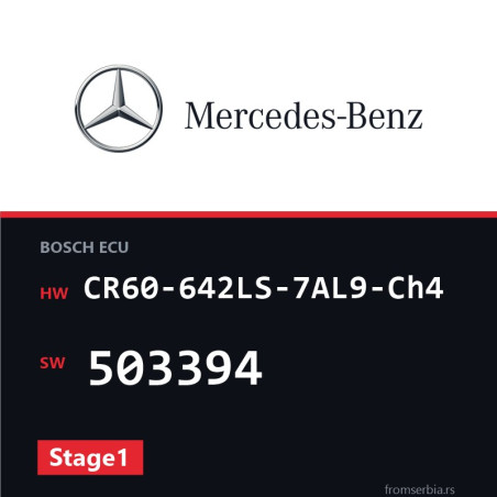 Mercedes-Benz ML350 CR60-642LS-7AL9-Ch4 503394 Stage1 tuning file