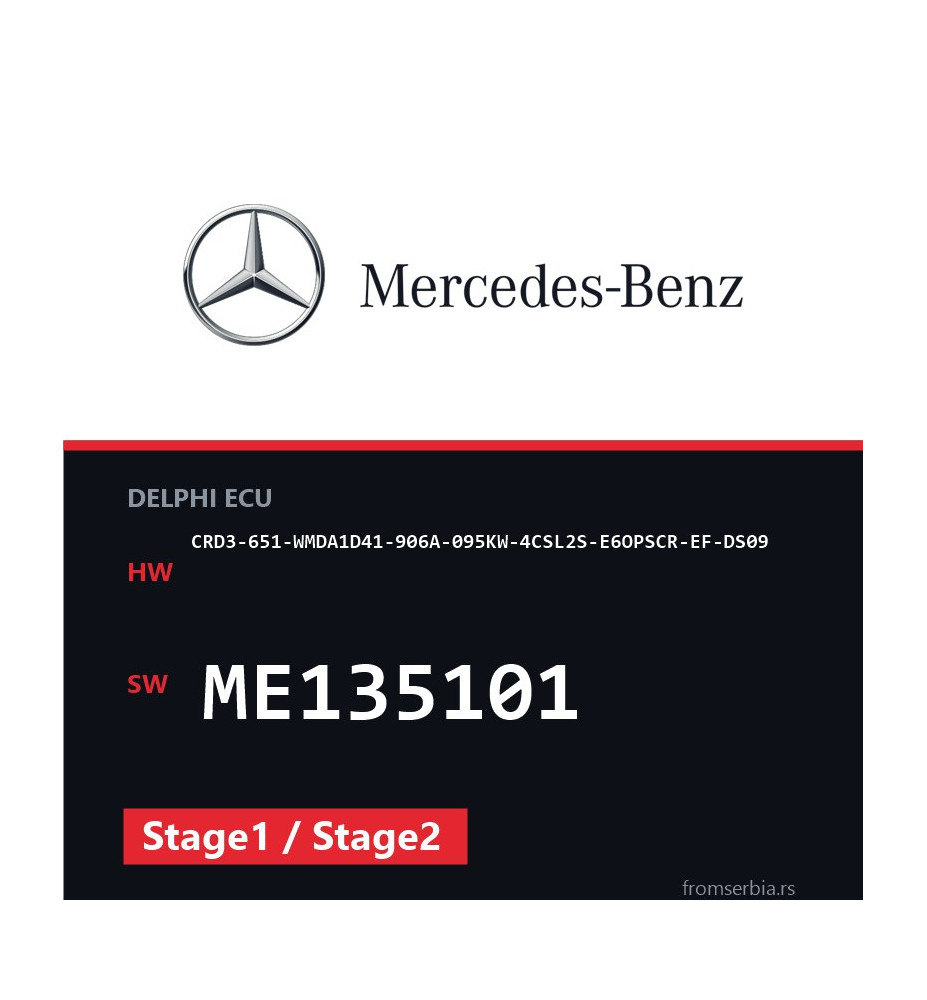 Mercedes-Benz CRD3-651-WMDA1D41-906A-095KW-4CSL2S-E6OPSCR-EF-DS09 ME13