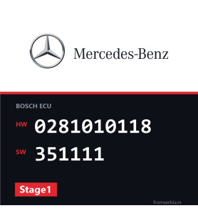 Mercedes-Benz A 170 0281010118 351111 Stage1 tuning file