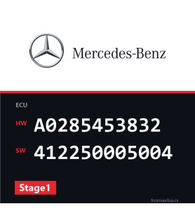 Mercedes-Benz A A0285453832 412250005004 Stage1 tuning file