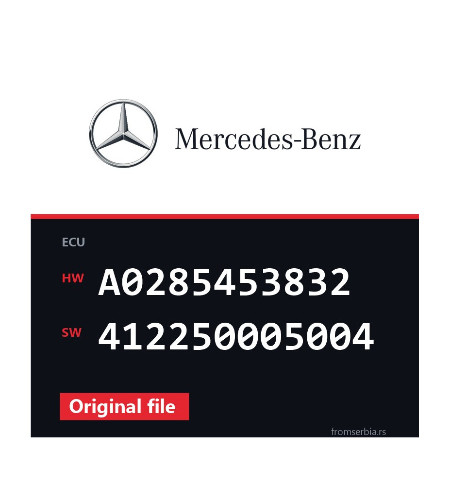 Mercedes-Benz A A0285453832 412250005004 original ECU file