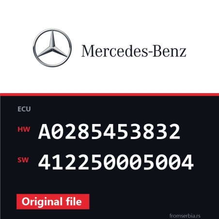 Mercedes-Benz A A0285453832 412250005004 original ECU file