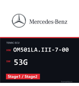 Mercedes-Benz Actros OM501LA.III-7-00 53G Stage1 / Stage2 tuning file