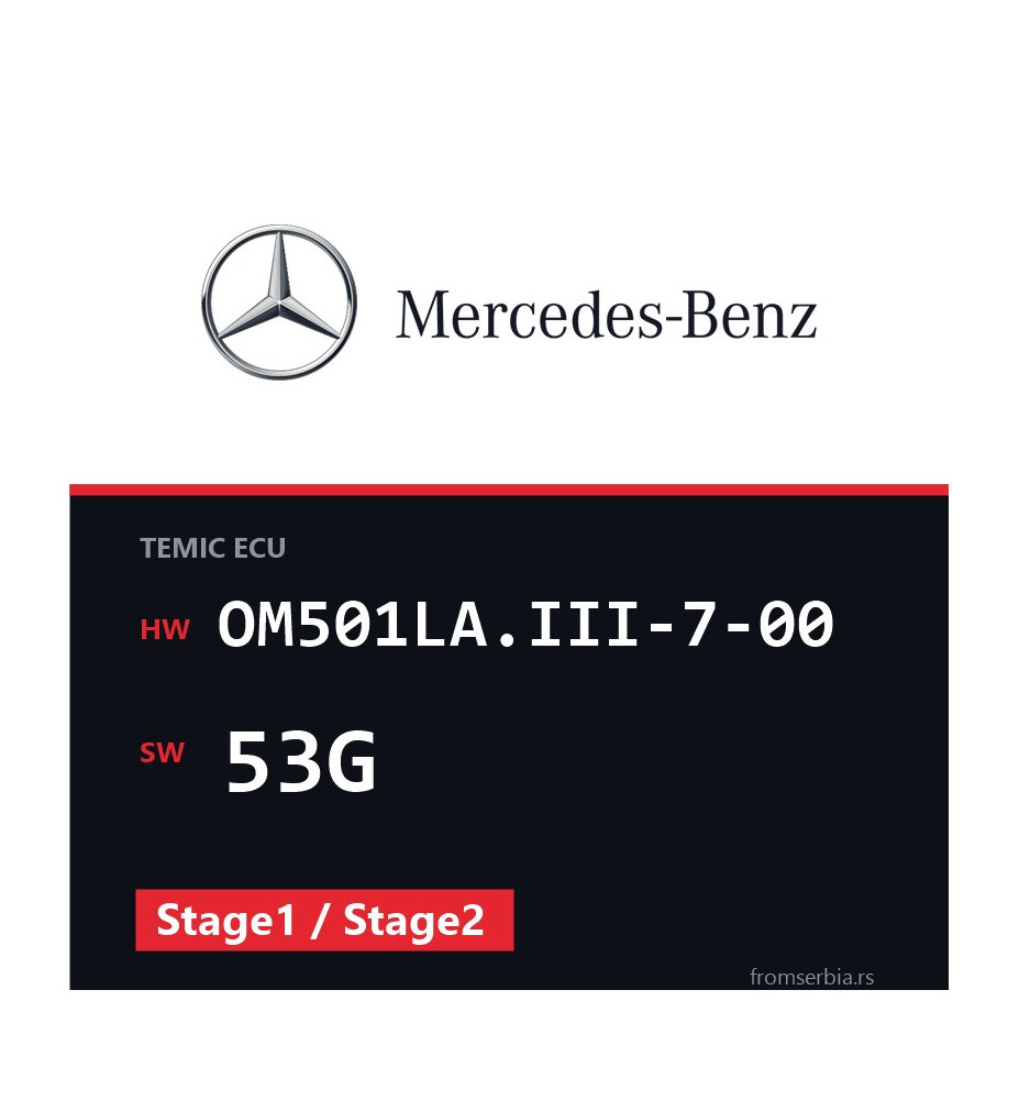 Mercedes-Benz Actros OM501LA.III-7-00 53G Stage1 / Stage2 tuning file