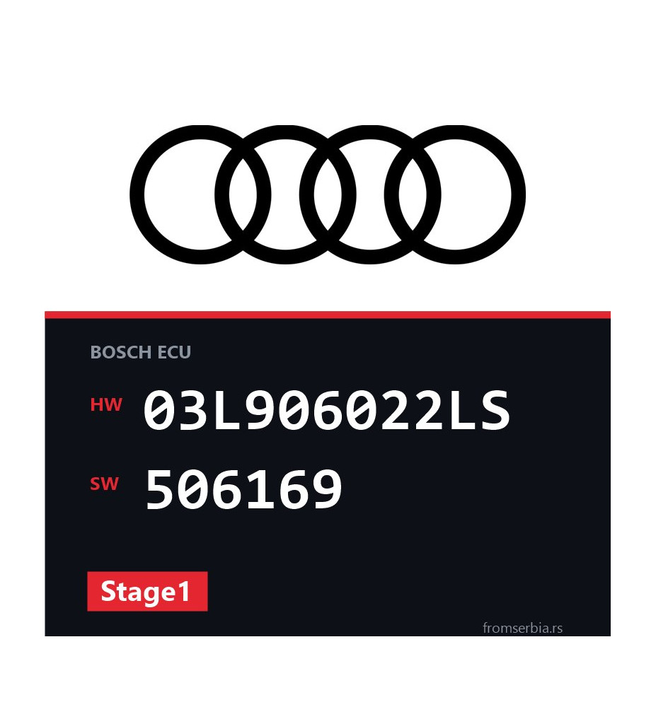 Audi A3 03L906022LS 506169 Stage1 tuning file
