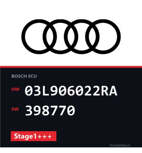 Audi A3 03L906022RA 398770 Stage1+++ tuning file