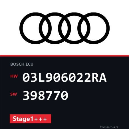 Audi A3 03L906022RA 398770 Stage1+++ tuning file