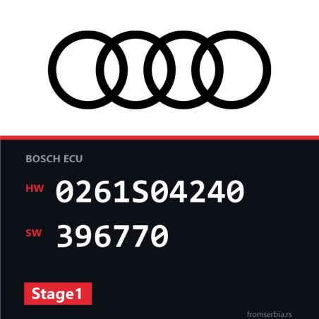 Audi A3 0261S04240 396770 Stage1 tuning file