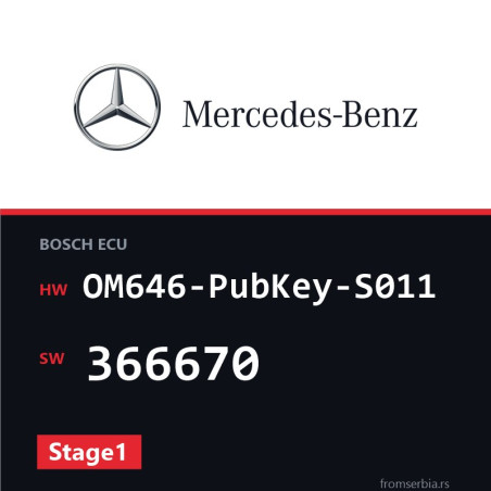 Mercedes-Benz C 220 OM646-PubKey-S011 366670 Stage1 tuning file