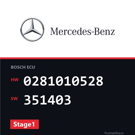 Mercedes-Benz C 220 0281010528 351403 Stage1 tuning file