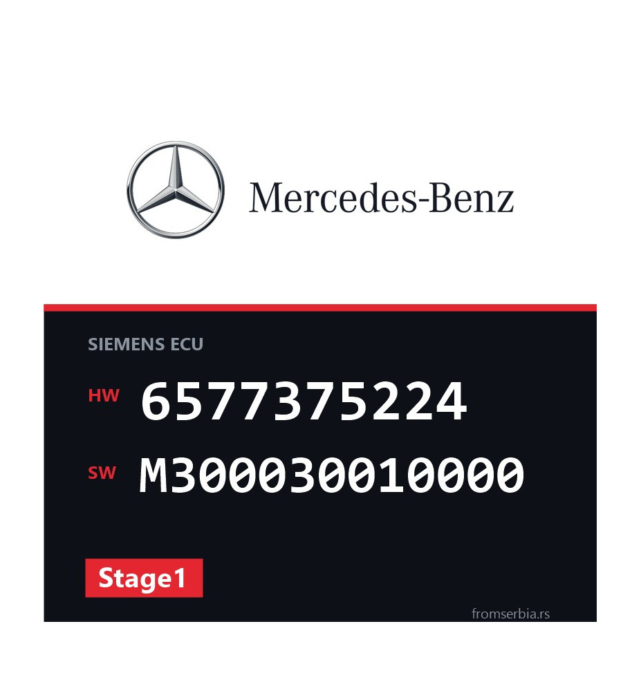 Mercedes-Benz CLK 6577375224 M300030010000 Stage1 tuning file