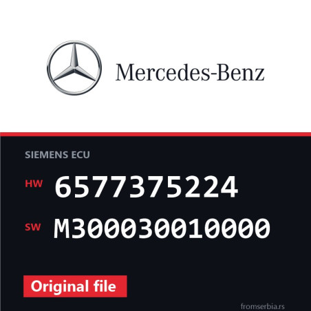 Mercedes-Benz CLK 6577375224 M300030010000 original ECU file