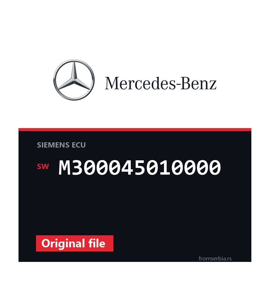 Mercedes-Benz CLK M300045010000 original ECU file