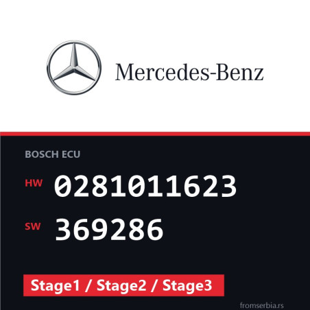 Mercedes-Benz 0281011623 369286 Stage1 / Stage2 / Stage3 file