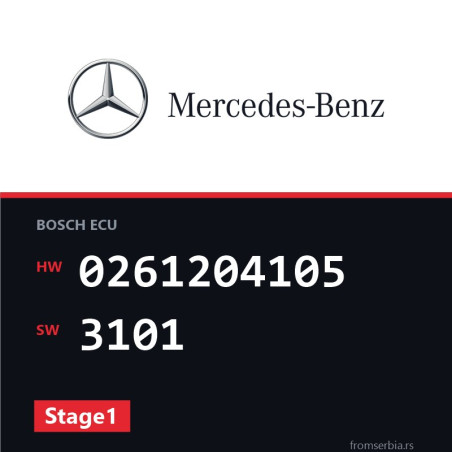 Mercedes-Benz E 280 0261204105 3101 Stage1 tuning file