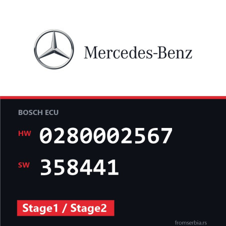 Mercedes-Benz E 420 0280002567 358441 Stage1 / Stage2 tuning file