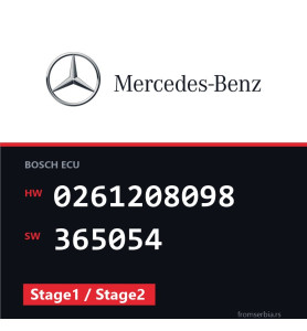 Mercedes-Benz E55 0261208098 365054 Stage1 / Stage2 tuning file