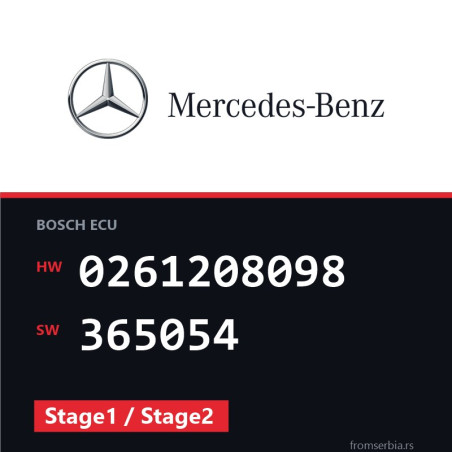 Mercedes-Benz E55 0261208098 365054 Stage1 / Stage2 tuning file