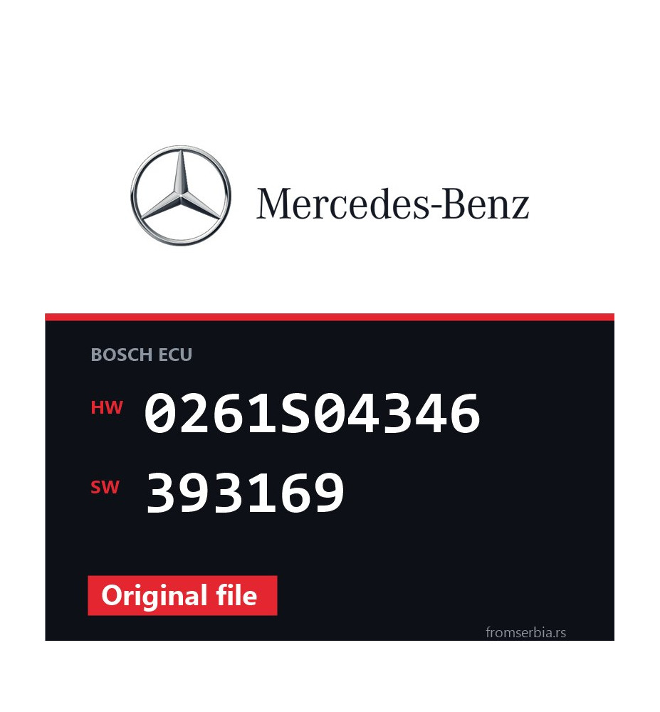 Mercedes-Benz E55 0261S04346 393169 original ECU file