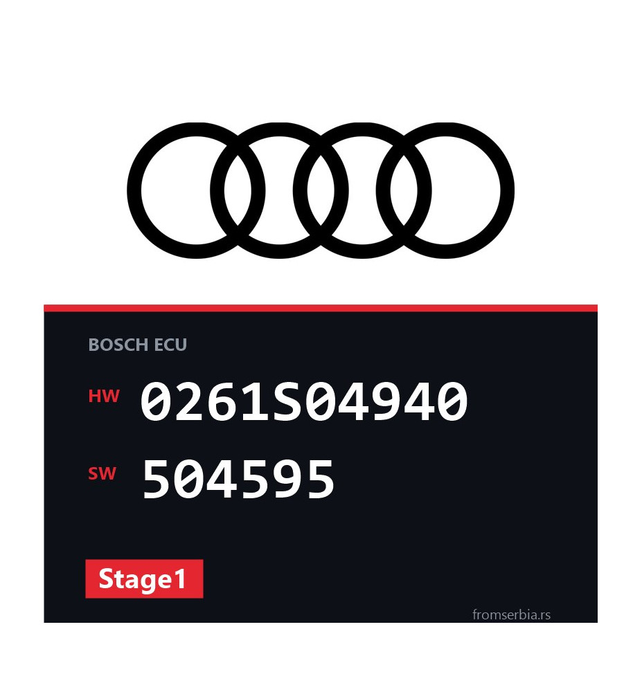 Audi A3 0261S04940 504595 Stage1 tuning file